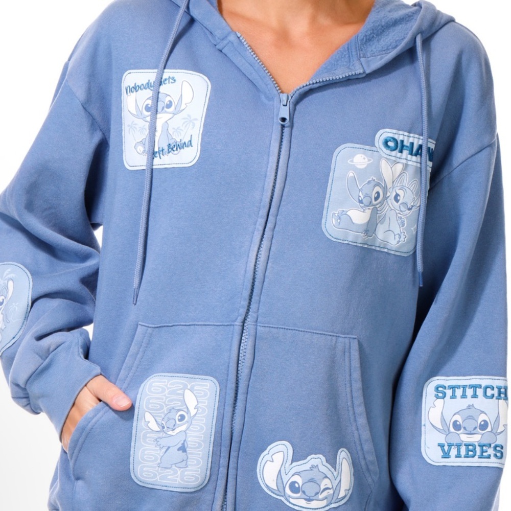 Disney Stitch Blue Hoodie XXL NWT - Picture 6 of 6
